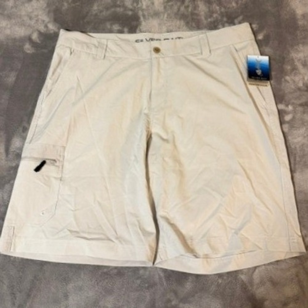 Silver Bait Fishing Cargo Shorts Mens Size 38 Tan New UPF 50 Wicking Stretch